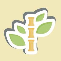 Sticker Bamboo. related to Bedding symbol. design editable vector
