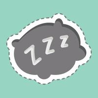 Sticker line cut Pillow. related to Bedding symbol. design editable vector