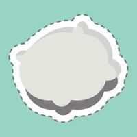 Sticker line cut Pillows. related to Bedding symbol. design editable vector