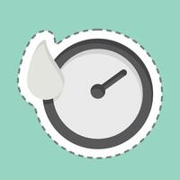 Sticker line cut Quick Dry. related to Bedding symbol. design editable vector