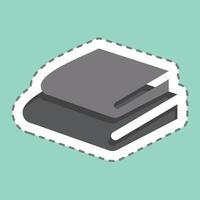Sticker line cut Sheets 3. related to Bedding symbol. design editable vector