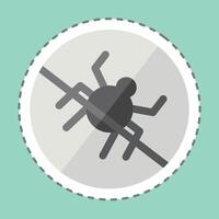 Sticker line cut No Bugs. related to Bedding symbol. design editable vector