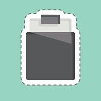 Sticker line cut Bed. related to Bedding symbol. design editable vector