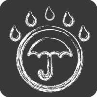Icon Waterproof. related to Bedding symbol. chalk Style. design editable vector