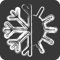 Icon Thermoregulation. related to Bedding symbol. chalk Style. design editable vector