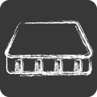 Icon Mattress. related to Bedding symbol. chalk Style. design editable vector
