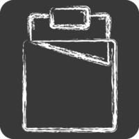 Icon Bed. related to Bedding symbol. chalk Style. design editable vector