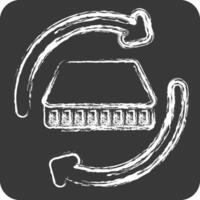 Icon Mattress 3. related to Bedding symbol. chalk Style. design editable vector