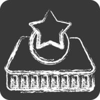 Icon Mattress 2. related to Bedding symbol. chalk Style. design editable vector