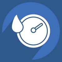 Icon Quick Dry. related to Bedding symbol. long shadow style. design editable vector