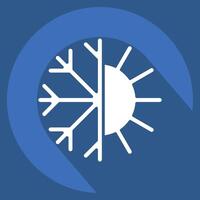Icon Thermoregulation. related to Bedding symbol. long shadow style. design editable vector