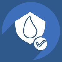 Icon Shield. related to Bedding symbol. long shadow style. design editable vector