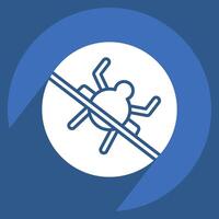 Icon No Bugs. related to Bedding symbol. long shadow style. design editable vector