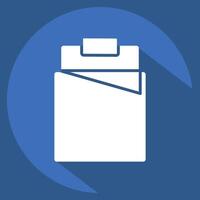 Icon Bed. related to Bedding symbol. long shadow style. design editable vector