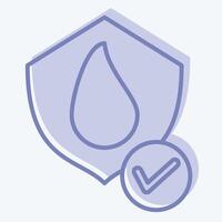 Icon Shield. related to Bedding symbol. two tone style. design editable vector