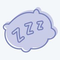 Icon Pillow. related to Bedding symbol. two tone style. design editable vector