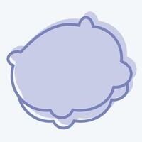Icon Pillows. related to Bedding symbol. two tone style. design editable vector