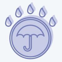 Icon Waterproof. related to Bedding symbol. two tone style. design editable vector