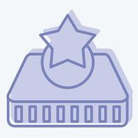 Icon Mattress 2. related to Bedding symbol. two tone style. design editable vector
