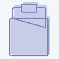 Icon Bed. related to Bedding symbol. two tone style. design editable vector