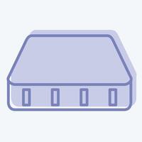 Icon Mattress. related to Bedding symbol. two tone style. design editable vector