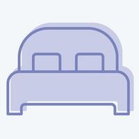 Icon Bed 3. related to Bedding symbol. two tone style. design editable vector