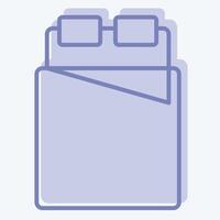 Icon Bed 2. related to Bedding symbol. two tone style. design editable vector