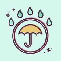Icon Waterproof. related to Bedding symbol. MBE style. design editable vector