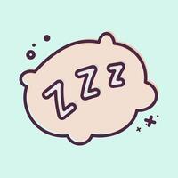 Icon Pillow. related to Bedding symbol. MBE style. design editable vector