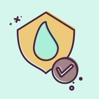 Icon Shield. related to Bedding symbol. MBE style. design editable vector