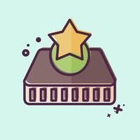 Icon Mattress 2. related to Bedding symbol. MBE style. design editable vector