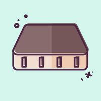 Icon Mattress. related to Bedding symbol. MBE style. design editable vector