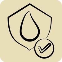 Icon Shield. related to Bedding symbol. hand drawn style. design editable vector