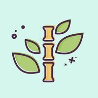 Icon Bamboo. related to Bedding symbol. MBE style. design editable vector