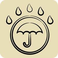 Icon Waterproof. related to Bedding symbol. hand drawn style. design editable vector