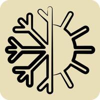 Icon Thermoregulation. related to Bedding symbol. hand drawn style. design editable vector