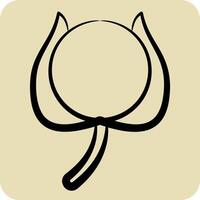 Icon Cotton. related to Bedding symbol. hand drawn style. design editable vector
