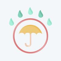 Icon Waterproof. related to Bedding symbol. flat style. design editable vector
