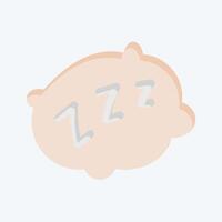 Icon Pillow. related to Bedding symbol. flat style. design editable vector