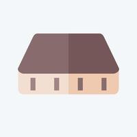 Icon Mattress. related to Bedding symbol. flat style. design editable vector
