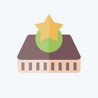 Icon Mattress 2. related to Bedding symbol. flat style. design editable vector