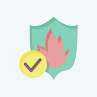 Icon Fireproof. related to Bedding symbol. flat style. design editable vector
