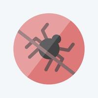 Icon No Bugs. related to Bedding symbol. flat style. design editable vector