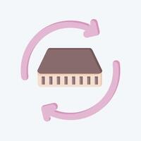 Icon Mattress 3. related to Bedding symbol. flat style. design editable vector