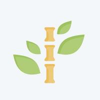 Icon Bamboo. related to Bedding symbol. flat style. design editable vector