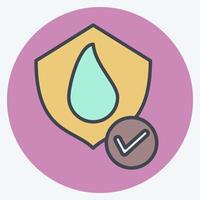 Icon Shield. related to Bedding symbol. color mate style. design editable vector