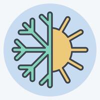Icon Thermoregulation. related to Bedding symbol. color mate style. design editable vector