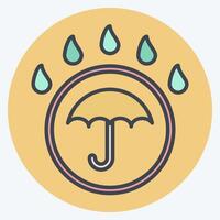 Icon Waterproof. related to Bedding symbol. color mate style. design editable vector