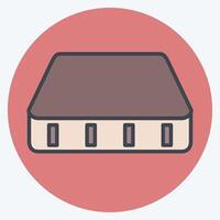 Icon Mattress. related to Bedding symbol. color mate style. design editable vector