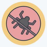 Icon No Bugs. related to Bedding symbol. color mate style. design editable vector